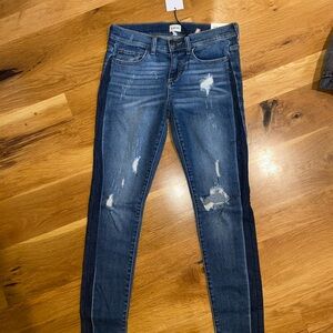 Distressed Blue Jeans